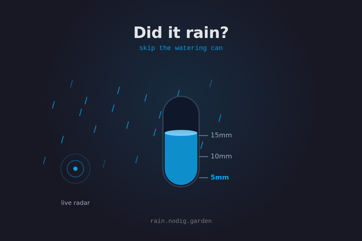 Did it rain? interface preview